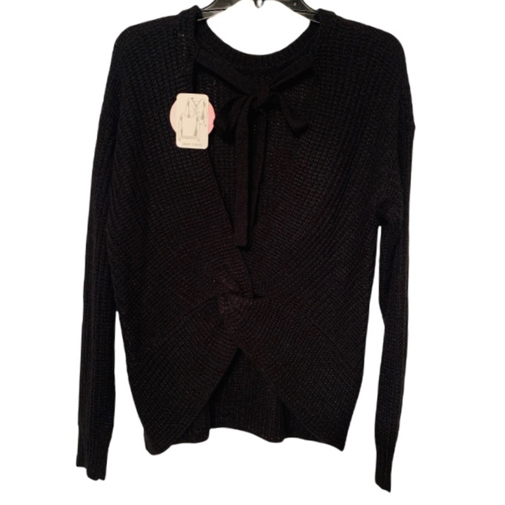 Knitted Twist V-Neck Sweater